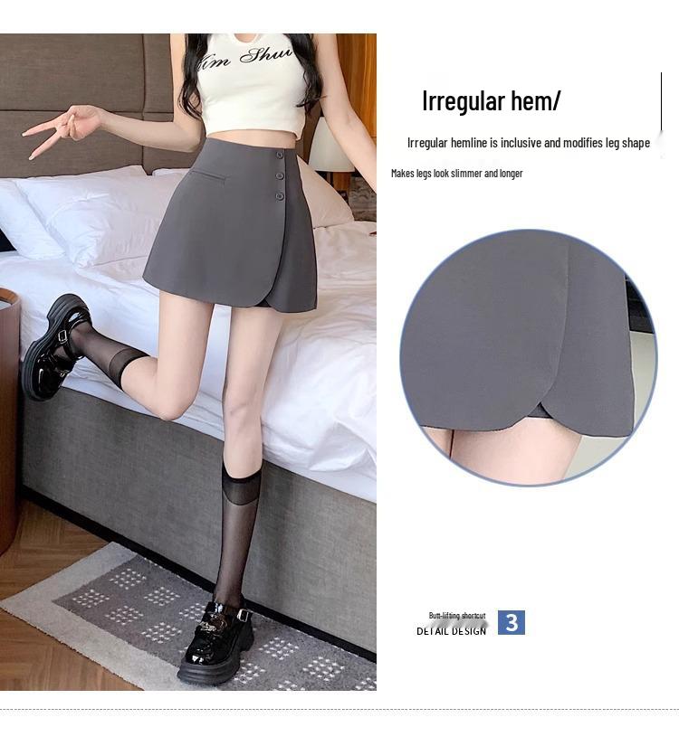 Femei Vară Talie Înaltă Anti-Expunere A-Line Fustă Scurtă cu Despicătură