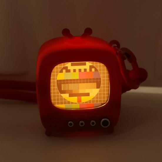 Chaveiro Micro TV Retrô Tela Luminosa Design Vintage Chaveiro com Efeitos Sonoros Clássicos Acessórios para Mochila