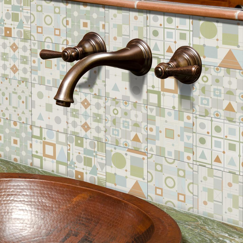 24 szt. Naklejki na płytki w stylu europejskim Kuchnia Samoprzylepne Odporne na olej Naklejki ścienne Wodoodporny Winyl Zdejmowalne Naklejki ścienne