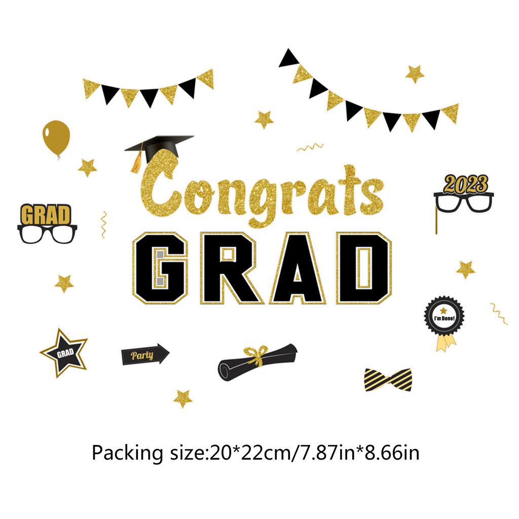 Car Sticker Magnetic Decal Graduation Cap Decoration Refrigerator Magnet Garage Door Bumper Sticker Reflective Car Decor