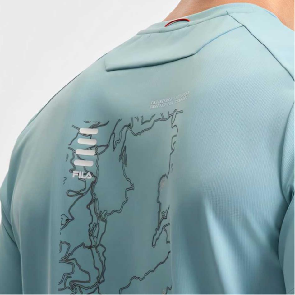 New FILA CYCLING T Shirt Men's Stones Blue A11M528108F-LB