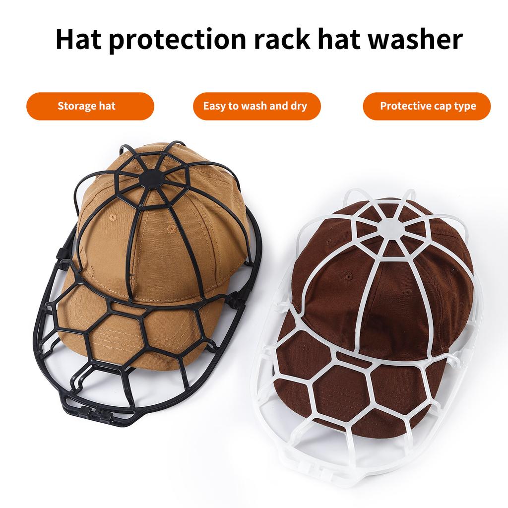 Hat Washer Cage For Washing Machine And Drying Durable Plastic Baseball Cap Cleaner Holder Protector For Daily Use And Travel
