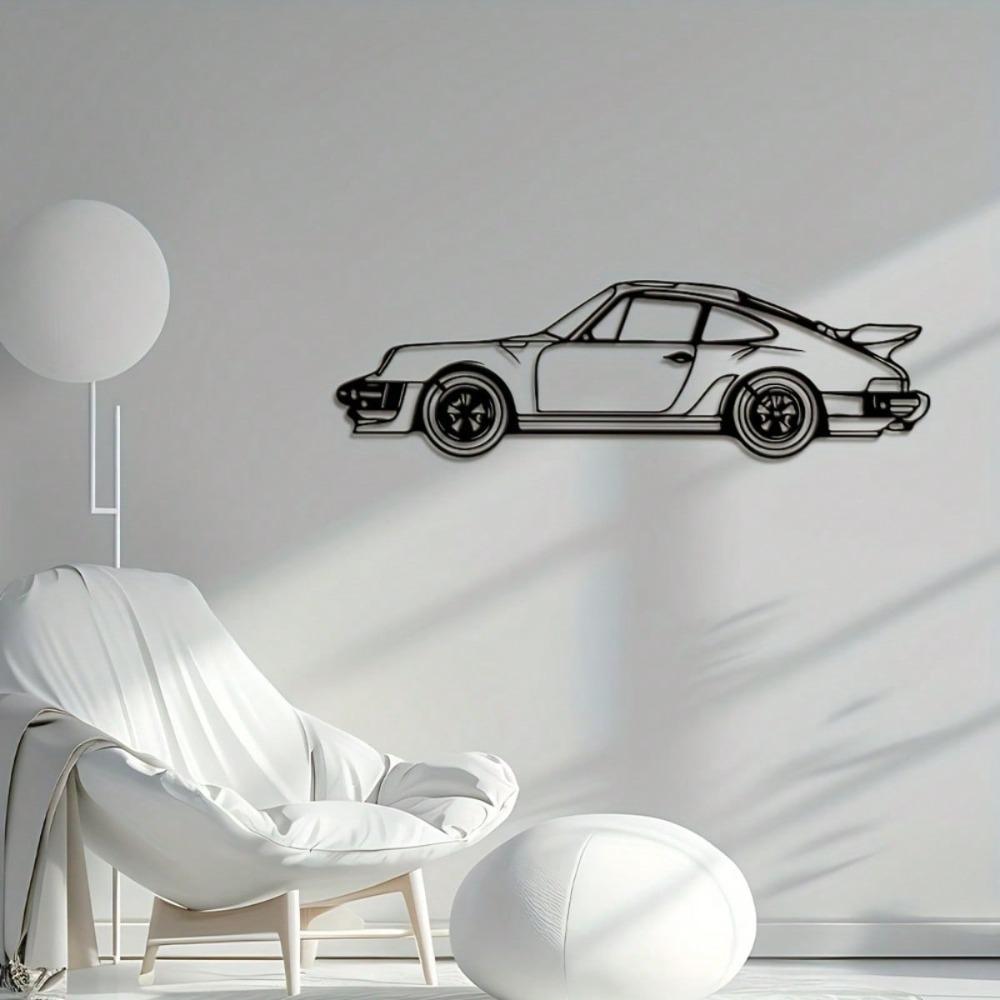 Iron Wall Art Sculpture Large Sports Car Metal Decor Gift for Home Office