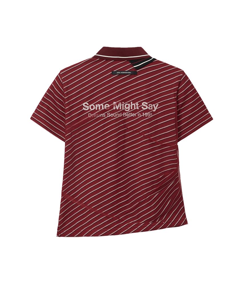 ADSB ANDERSSON BELL Twisted Pk Polo Top Atb1587W(Red)