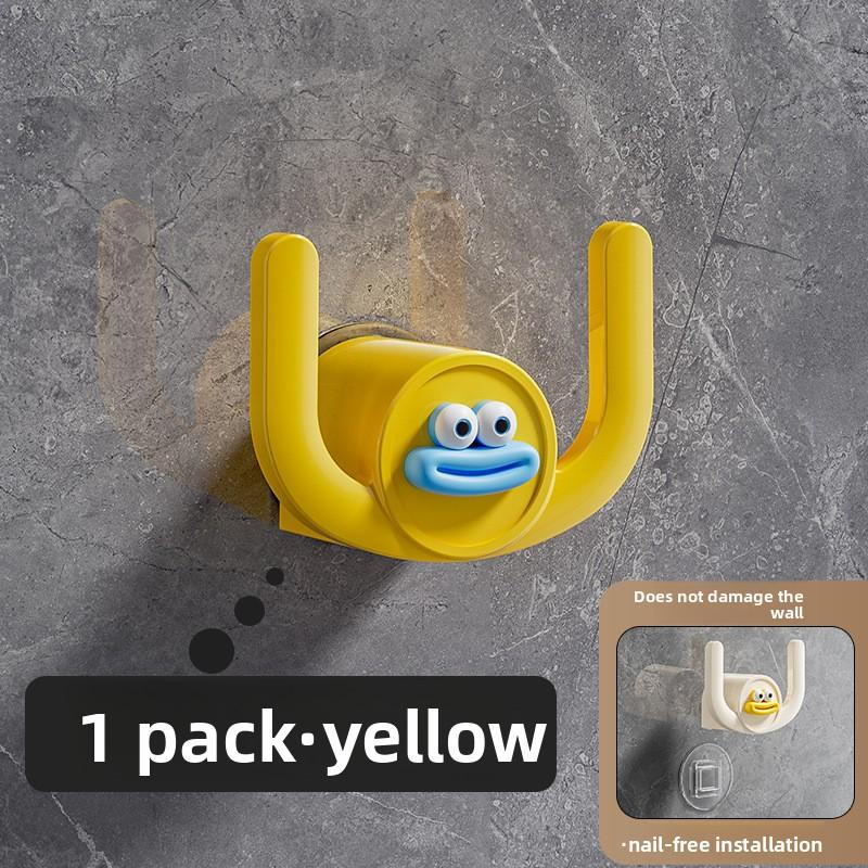 

Настенная полка для тапочек, держатель для тапочек для ванной комнаты, самоклеящийся органайзер для обуви для душа, без сверления жёлтый