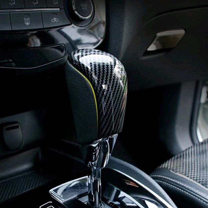 For Nissan Rogue/ X-Trail (T32) 2014-2016 Automatic Car Gear Shift Knob Cover Trim Carbon Fiber Look ABS Accessories