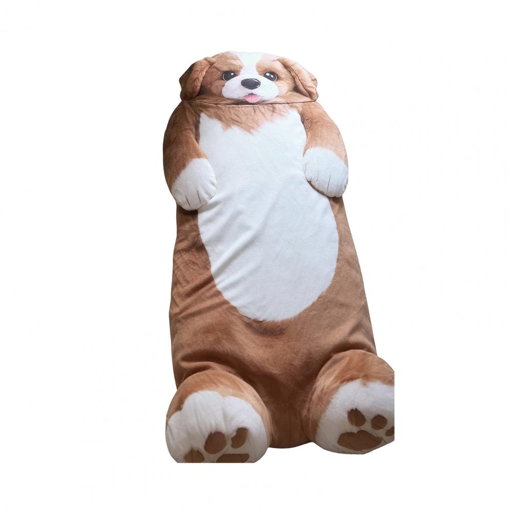 175cm Adults Plush Envelope Sleeping Bag Dog Monkey Slumber Bag Home Travel Camping Cold Weather Men Women Plush Animal Nap Mat