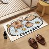 Kapibara bathroom floor mat, toilet door absorbent floor mat, toilet non-slip diatom mud toilet floor mat