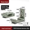 Black Aluminum Alloy Folding Wall-Mounted Coat Hook - Punch-Free, Solid Single Hook