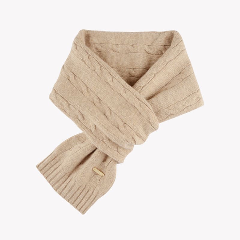 Saint Luxure Cable Loop Muffler Beige