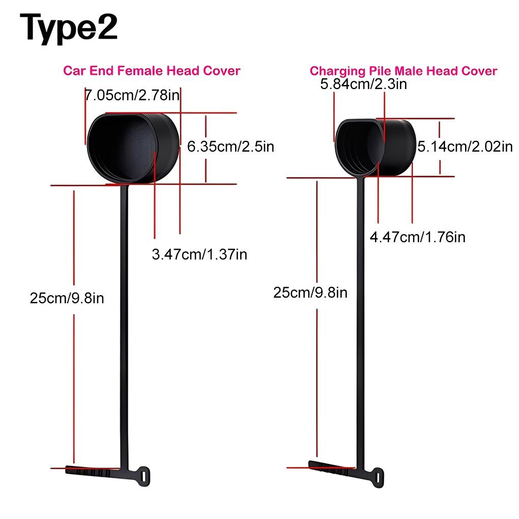 Schutzkappe Ladekabel Typ 2 Universell passend Schutzkappe EV-Stecker Typ 2 Für Fahrzeugseite