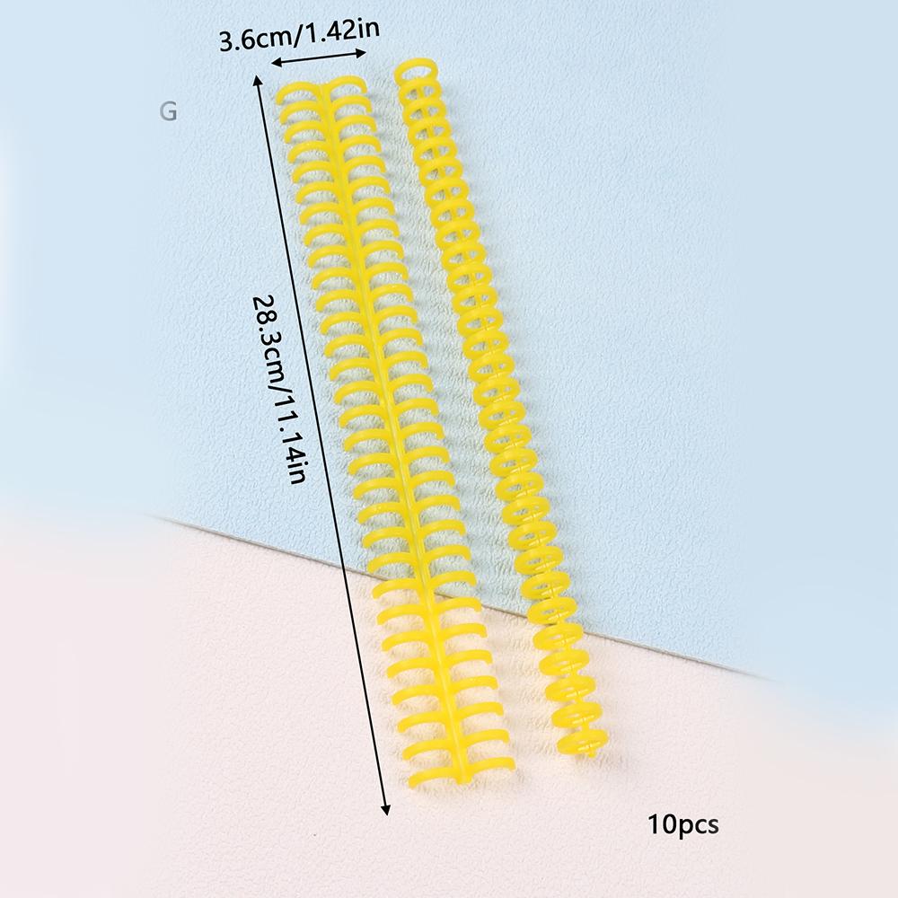 5/10Pcs Loose Leaf Binder Rings Binding Spines 30-Hole Plastic Comb Binding Spines for Teacher Student Business Notebook File