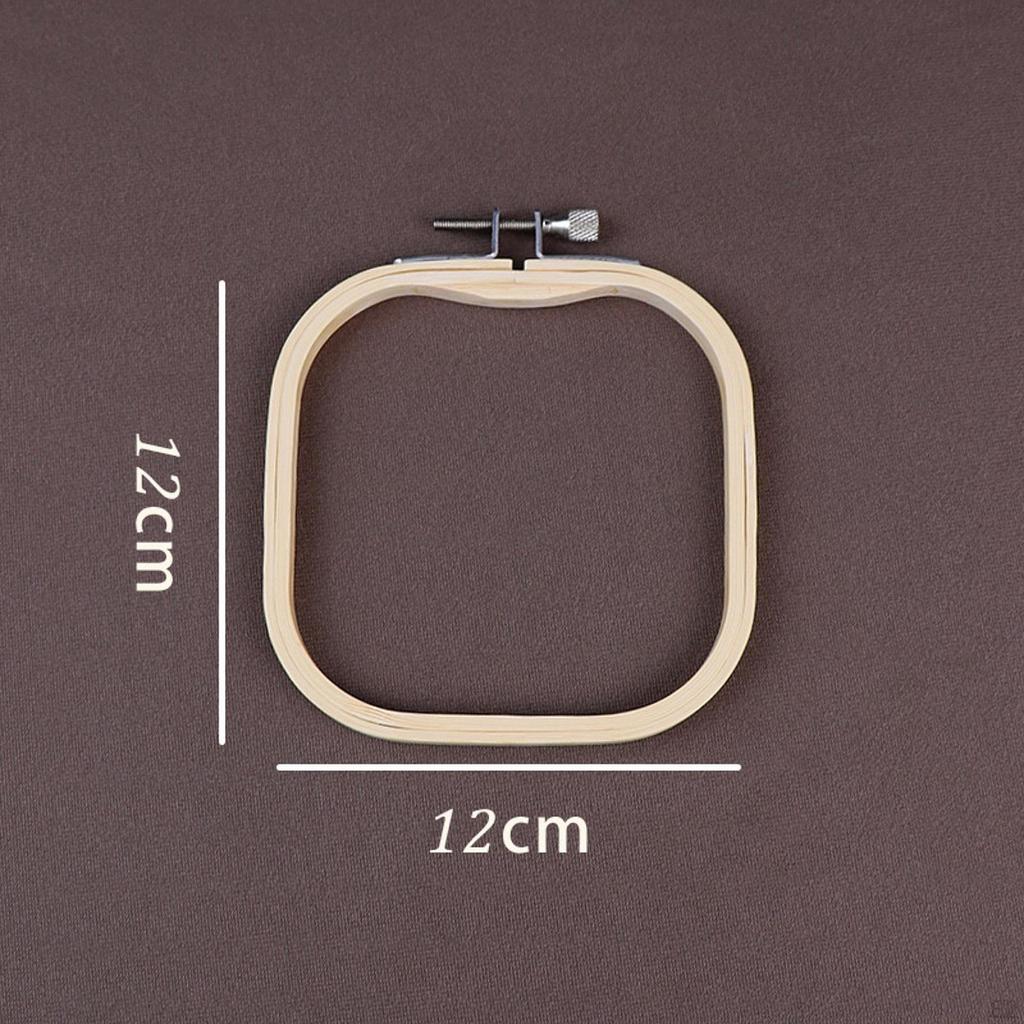 2 Pieces Bamboo Hoop Embroidered Stretch Tool Ring Reusable Decor Quilting Sewing Embroidery