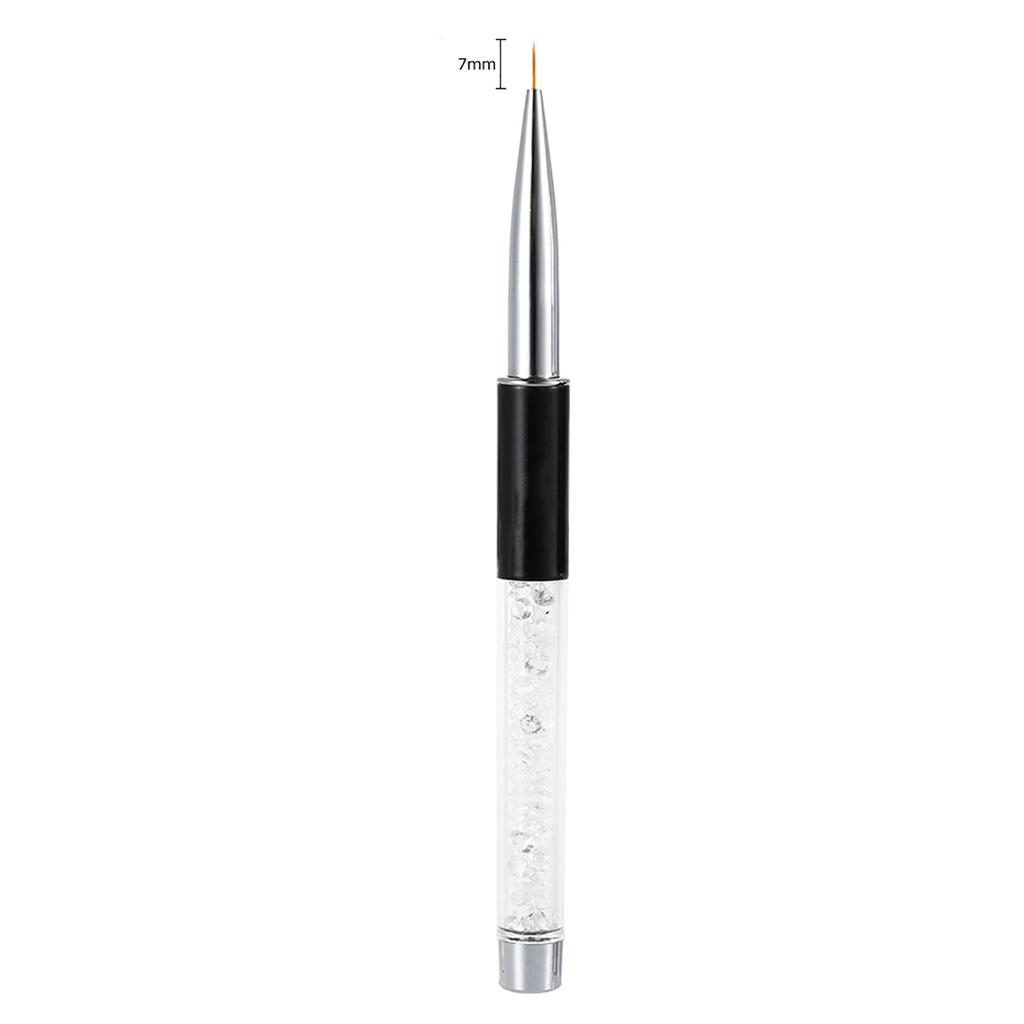 BQAN Nail Art Painting Brush 9mm Crystal Acrylic Nail Art UV Gel Painting Line Brush Nylon Hair Pen Manicure Nail Liner
