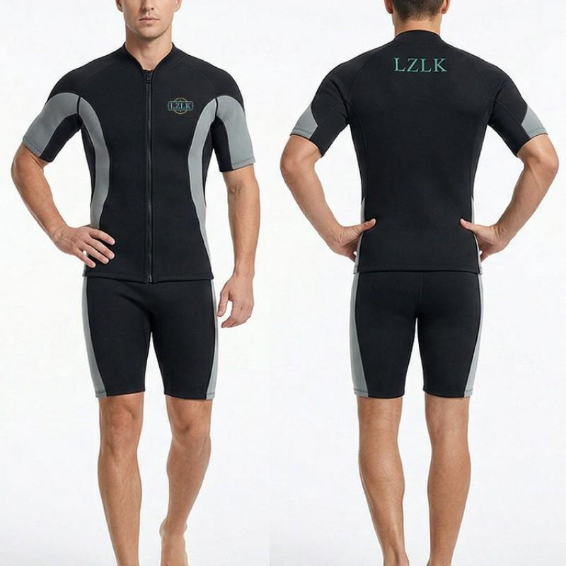 1.5mm SCR Neoprene Shorty Wetsuit Set Snorkeling Surfing Diving Men Winter Fall