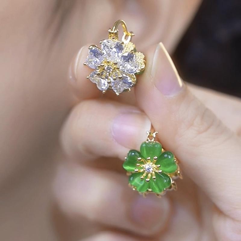 

Модні висячі сережки для жіночих прикрас зелений