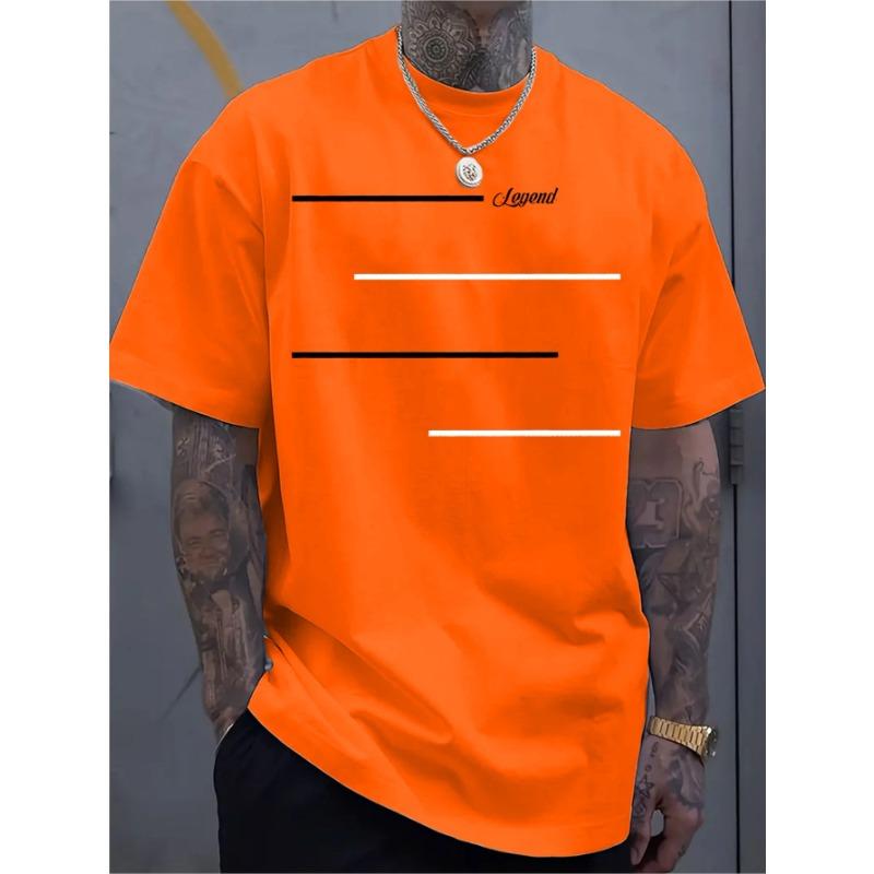 Men s fashionable round neck T-shirt S