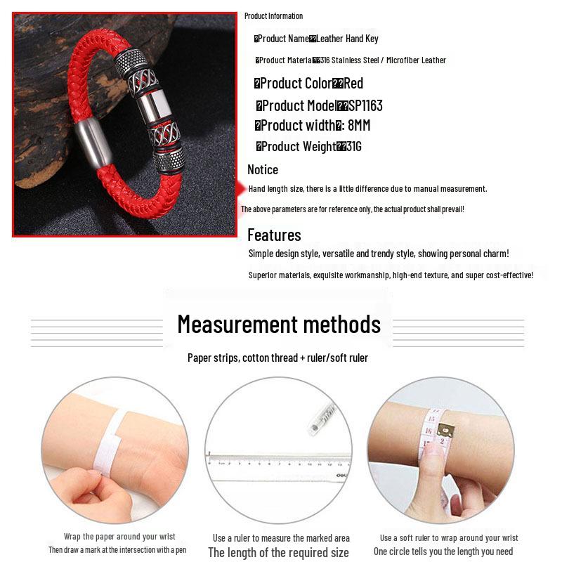 European Retro Woven Leather Bracelet - New Punk Style, 4 Colors Available