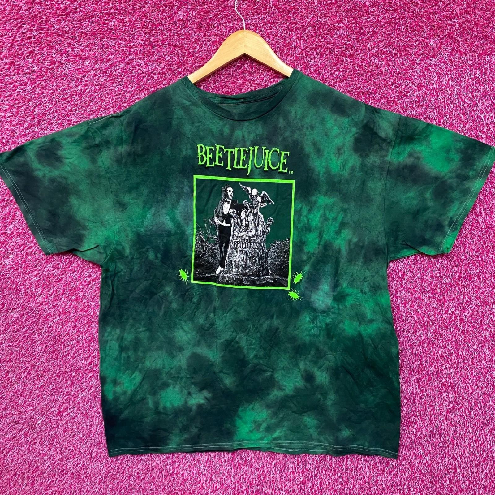 Beetlejuice Tombstone Green Tie Dye T-Shirt XL XXL