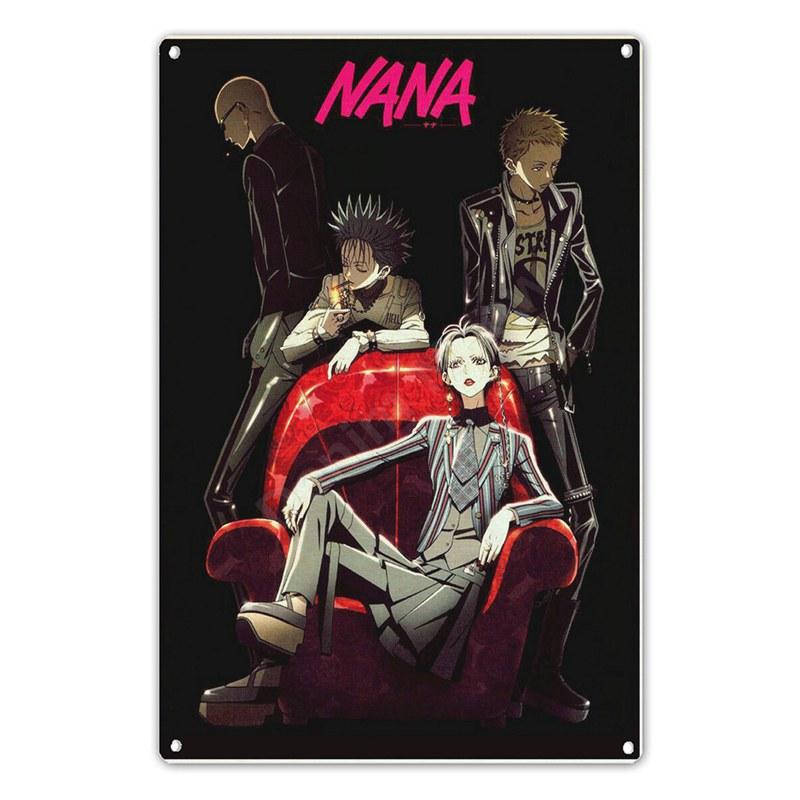 

Металлическая табличка в стиле аниме NANA Ретро-табличка, Аниме-мультфильм, Настенный художественный постер, Декор кафе-бара, Подарок на ностальгию, Забавные принты, Живопись, Горячее 7.9x11.8In(20x30cm)