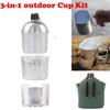 1 Aluminum Zinc Zinc Alloy Camping Backpacking Lunch Box Hiking Cookware Set Wood Stove Canteen Cup Cup Kit