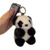 Plüsch Panda Schlüsselanhänger Weiches Stofftier Tasche Anhänger Reißverschlussanhänger Dekoration Zubehör für Rucksäcke Geldbörsen und Schlüssel