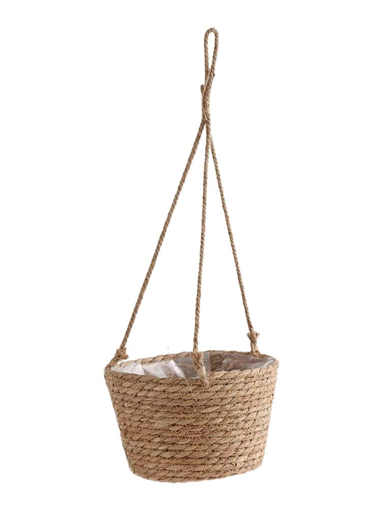 

Wall Hung Flower Pots, Straw, Rattan, Green Radish And Chrysanthemum Flower Pots, Straw Woven Decorative Baskets
