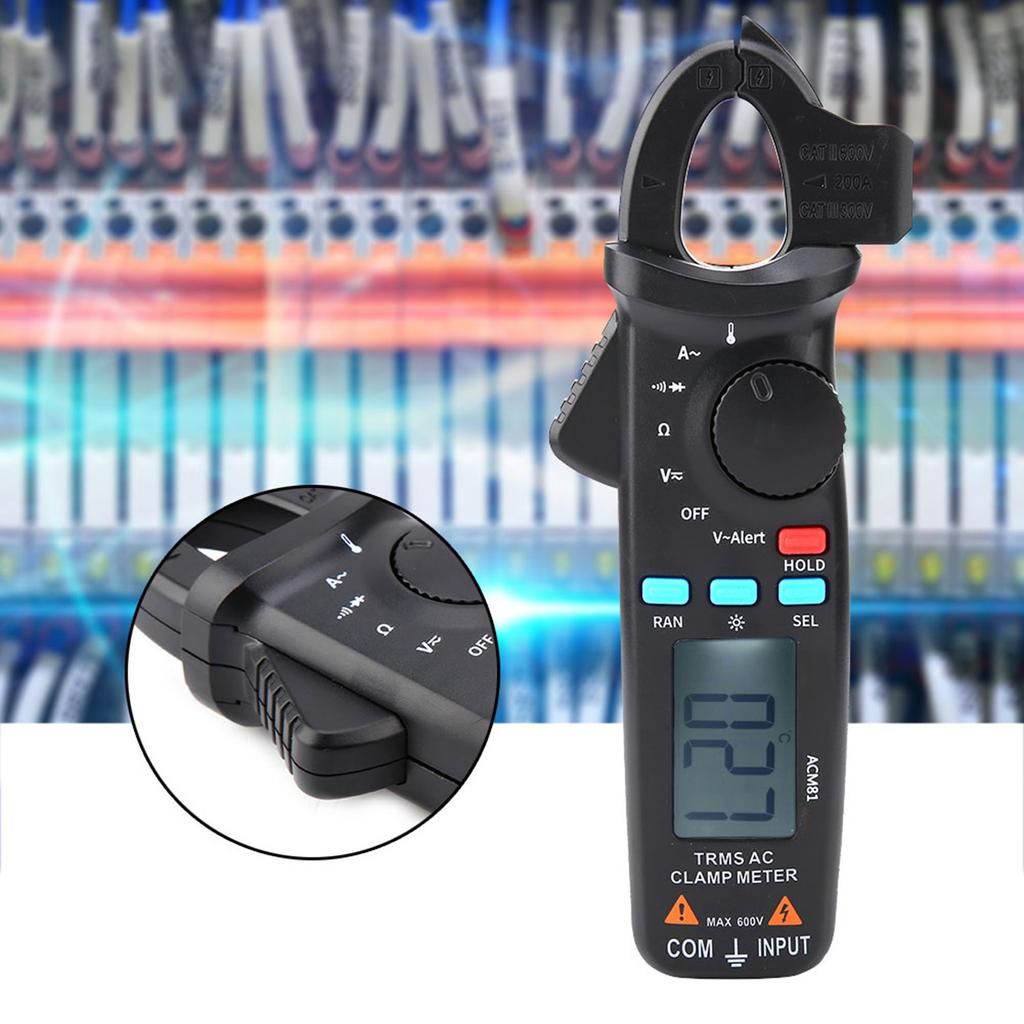 ACM81 Clemă ampermetrică digitală True RMS 2000 de numărări Tester de tensiune și curent cu auto-ranging