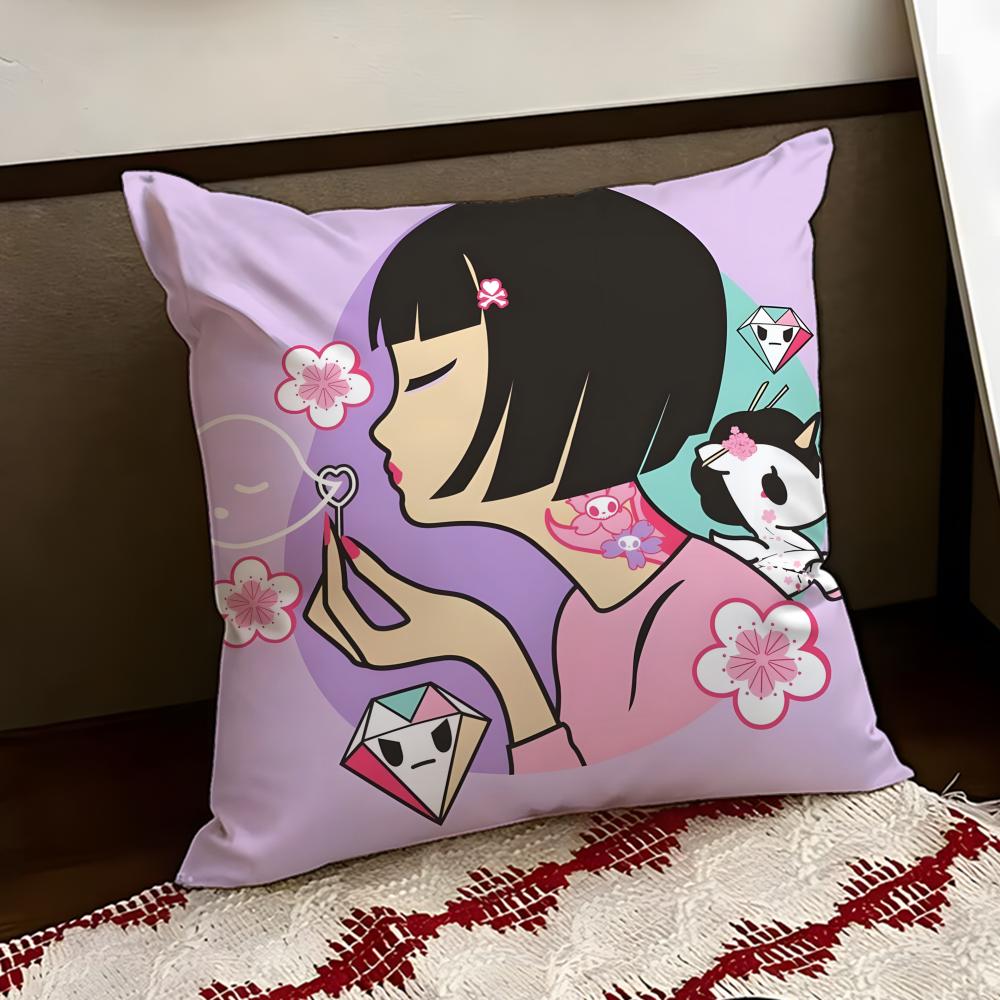 TTokidoki Cushion Cover Reversible Soft Durable Pillow Cover Home  Car MultiScene Use for Daily Comfort
