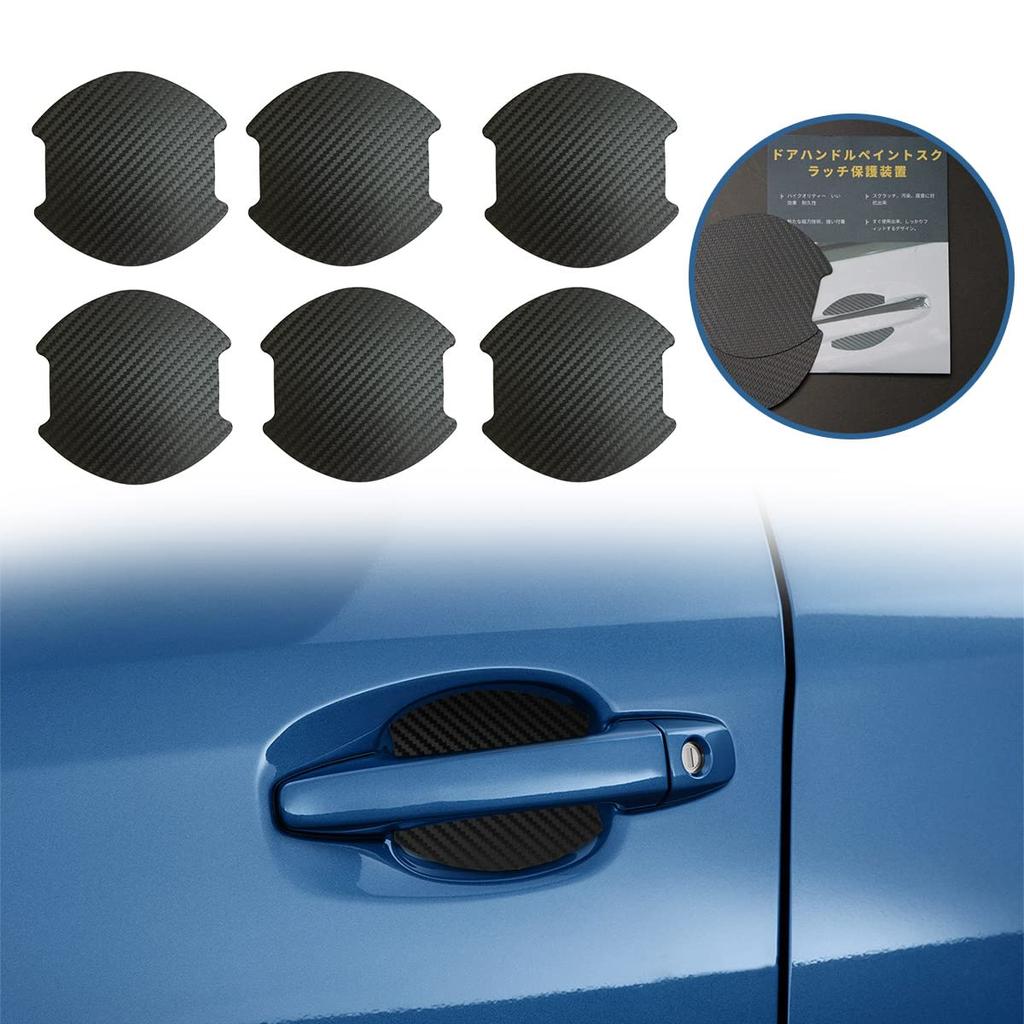 Temiry Car Door Handle Magnetic Door Handle Carbon Fiber Door Handle Pack of 6 Protectors, Protectors, Anti-Scratch, Protectors, Anti-Scratch,