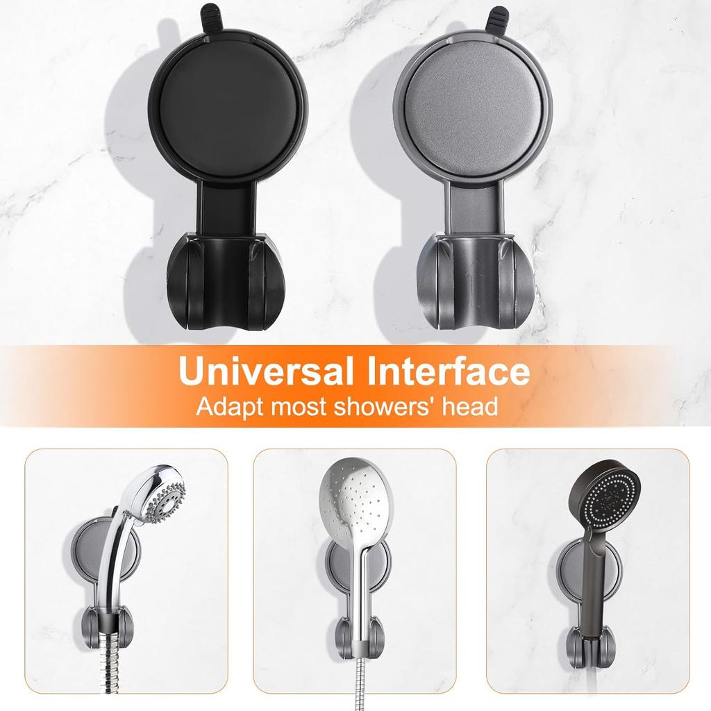 1-4PCS Suction Cup Shower Head Holder ABS Adjustable Strong Adhesive Universal Shower Head Support Reusable No Trace Waterproof