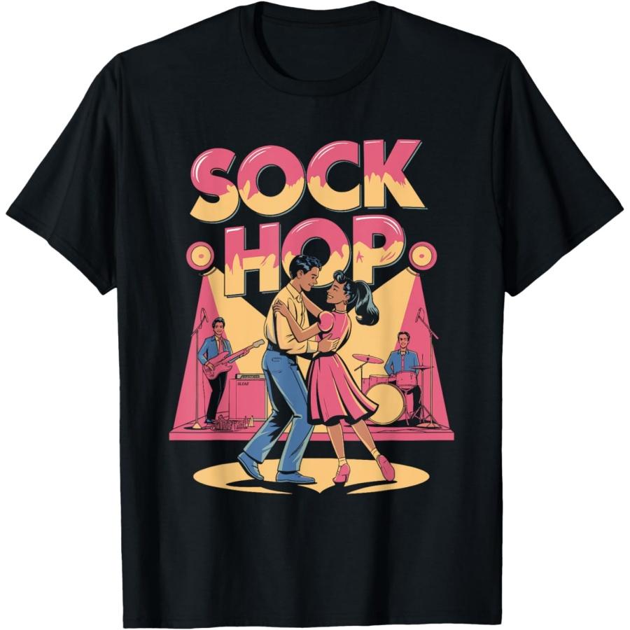 

Sock Hop Retro Car Rockabilly Design T-Shirt XXXXXL чорний