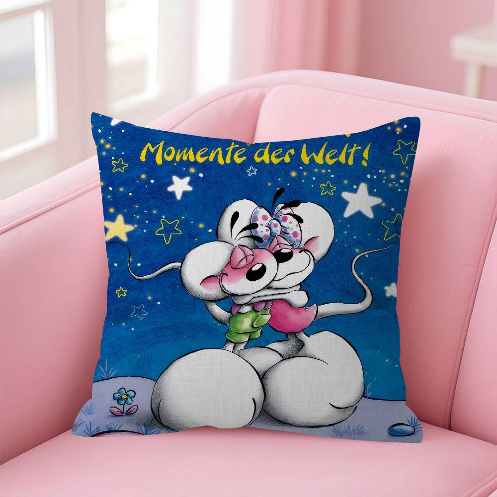 Cartoon D-Diddl Love Cute Kawaii Pillow Anime Pillow Sofa Bed Head Pillow Cover Cushion Cover Fashion