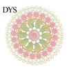 Durable Decorative Lace Doilies Round Colorful Doily, 11.42" Floral Placemat, Heat Retro Style Table Mat Resistant Mat, for Teapot, Coffee Cup