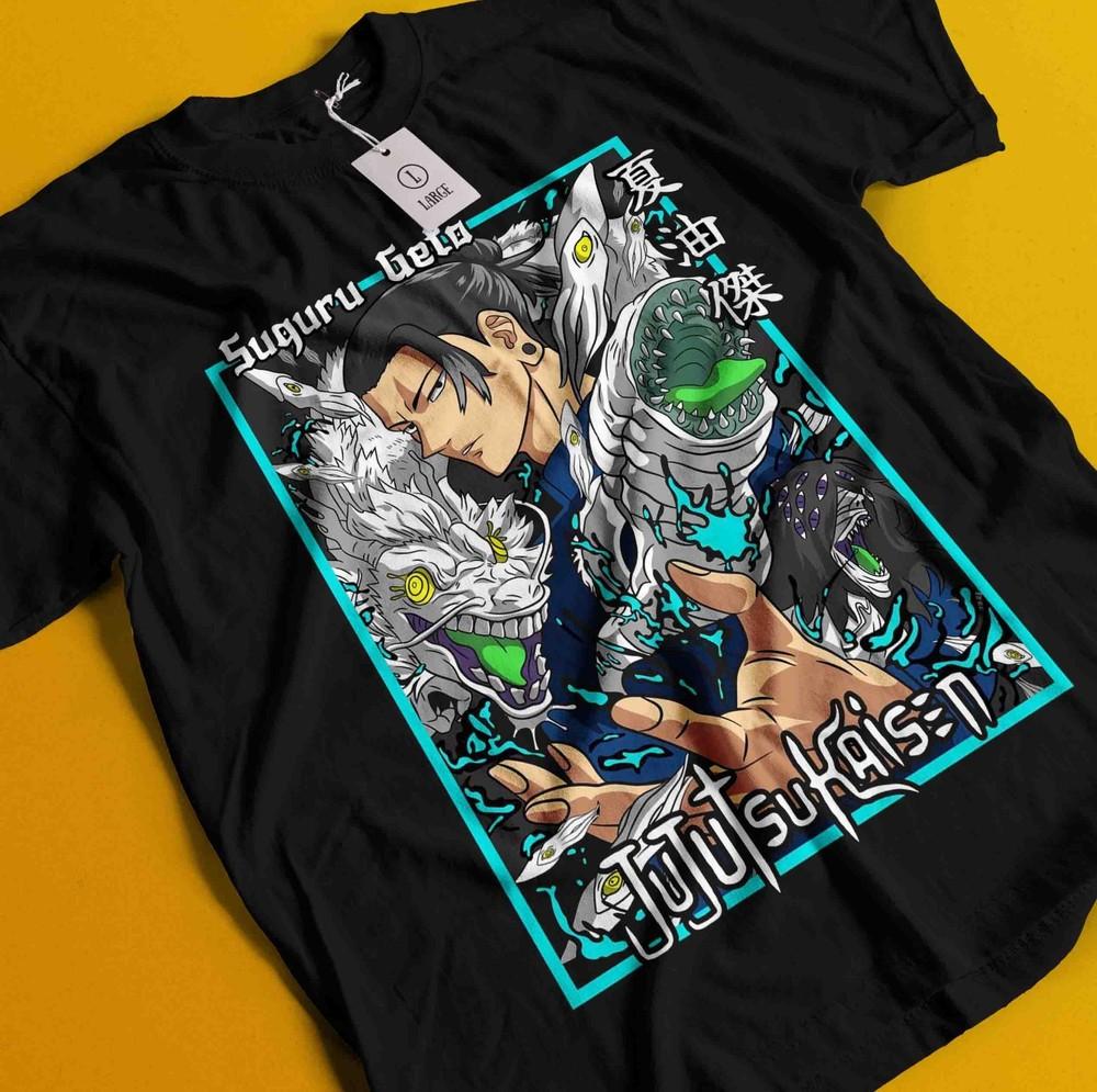 

Футболка Jujutsu Kaisen Гэто Сугуру Футболка JJK Аниме Сукуна Годжо Манга Унисекс Футболка L