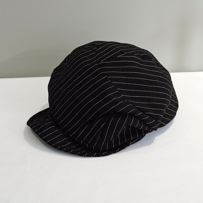 Newsboy Hat Female Niche Designer Striped Pleated Beret Spring And Summer Face Small Retro Sunshade Cap