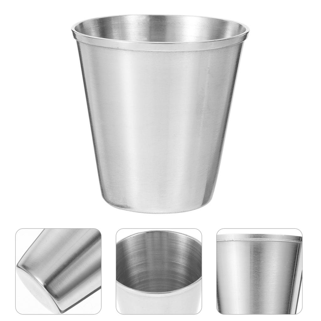 12 Pcs Stainless Steel Shot Glass Portable Spirits Cup Clear Cups Suite Tea Milk Mug Coffee Tumbler Travel