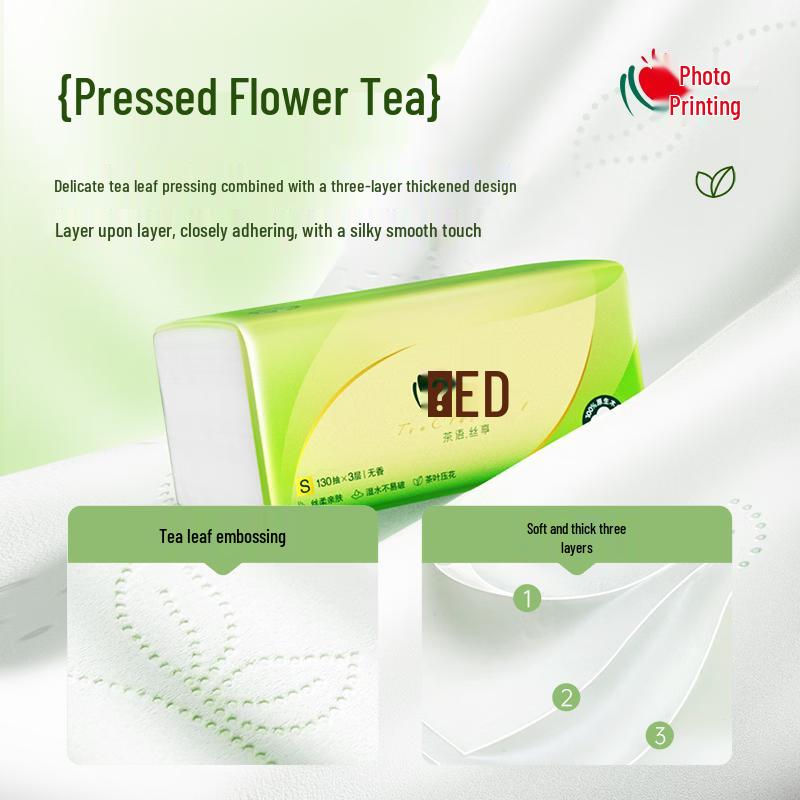 Mind Act Upon Mind Tea Whisper Silk Enjoy Facial Tissues, 3-Ply, 130 Pulls/Pack, 24 Packs