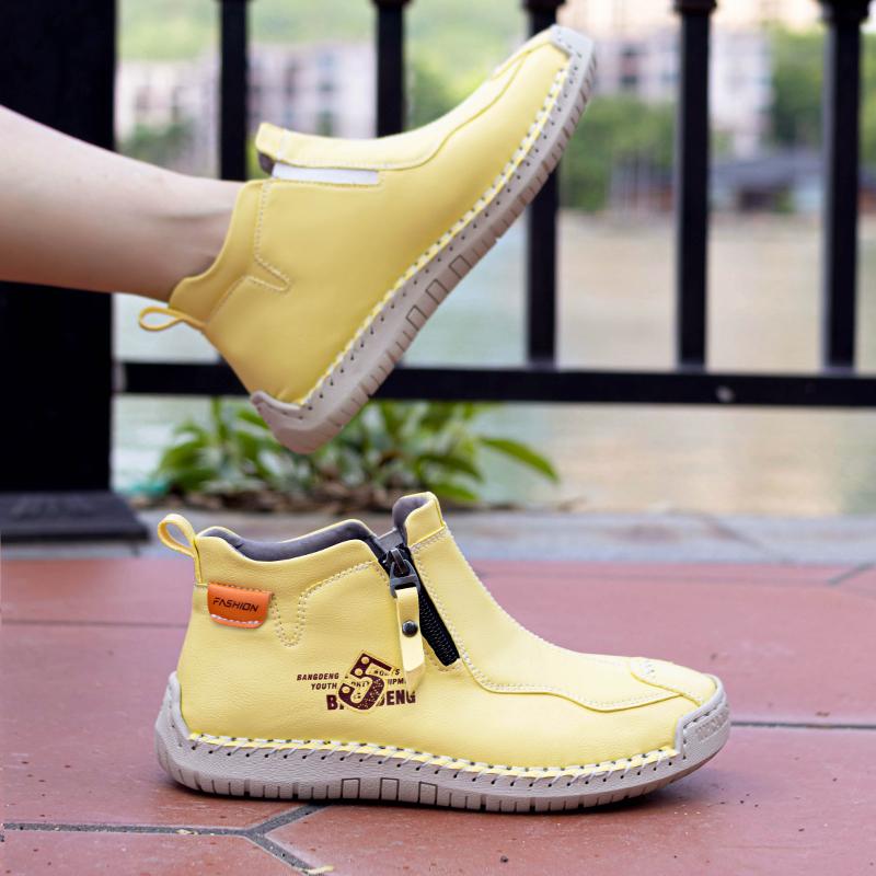 

Women Hiking Shoes High Top Beige Green Blue Yellow Ankle Boots Casual Plus Size Outdoor Shoes EU: 37 жёлтый