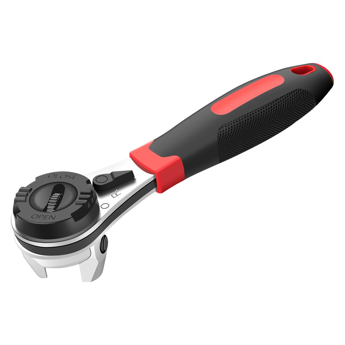 

Ключ с храповым механизмом, металлический, прочный, эргономичный, противоскользящий, регулируемый, портативный, экономящий труд, ключ для ремонта автомобилей, мотоциклов