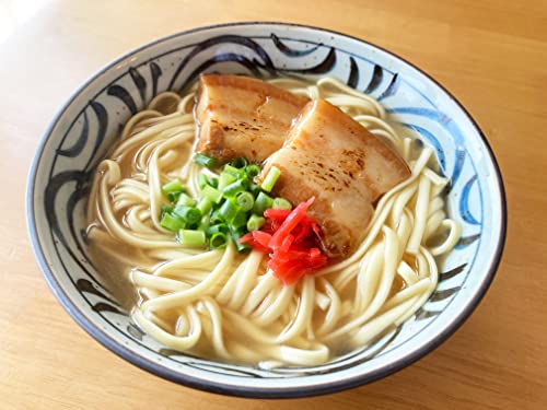Grilled Rafute (three-layer pork) Soba Okinawa 4-serving set dried noodles bonito pork bone broth ingredients accompanied pickled ginger kochujang.