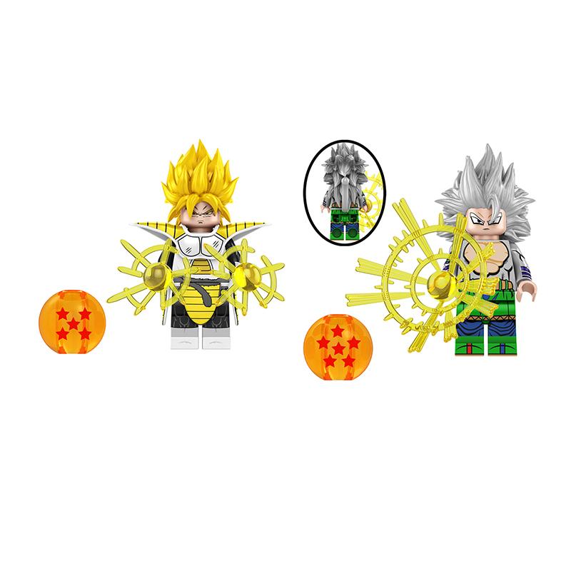 1/8ks Kreslená Anime Mini Akční Figurka Panenka Stavební Kostky Anime Postavy Goku Super Saiya Birusu Model Dětské Hračky Dárky