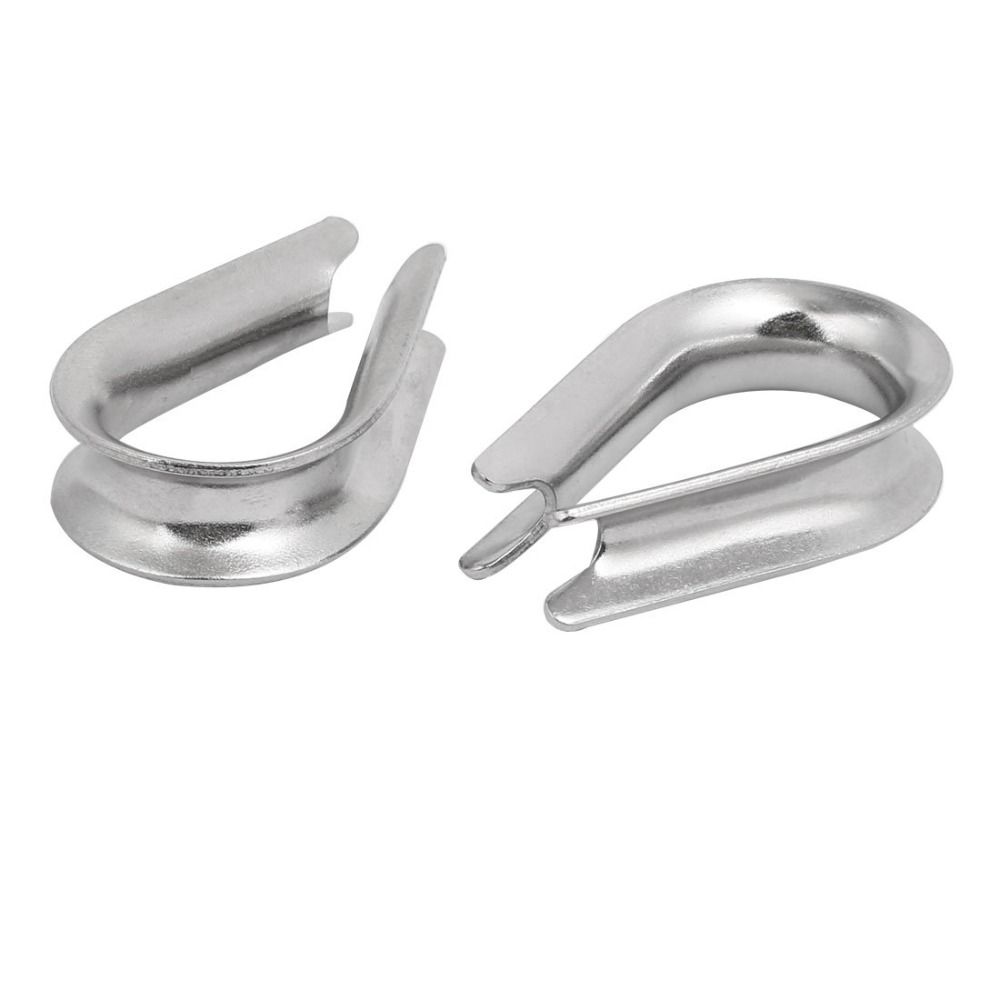 10pcs 1.5-12mm Wire Rope Thimbles 304 Stainless Steel Thimbles Ring Clamp  Rope Connecting Head