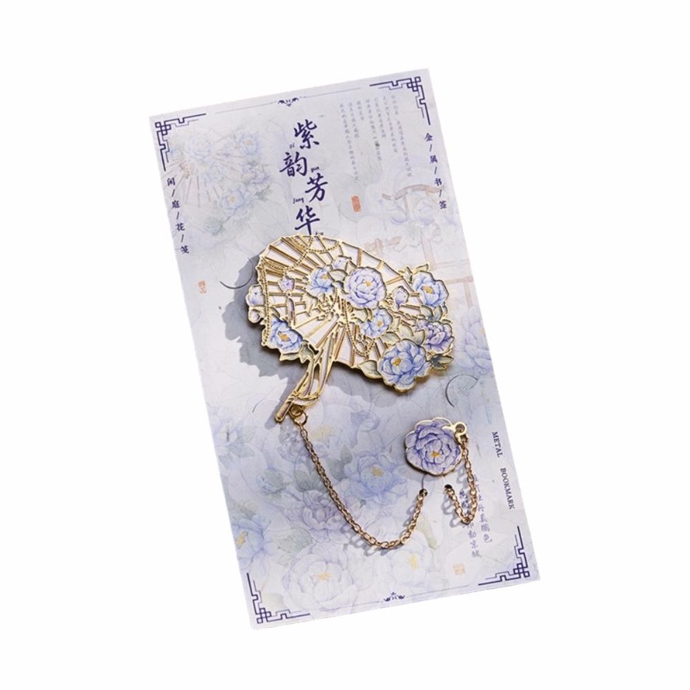 Bronzing Hollow Bookmark With Tassel Floral Bookmark Exquisite Design Metal Bookmark Book Club