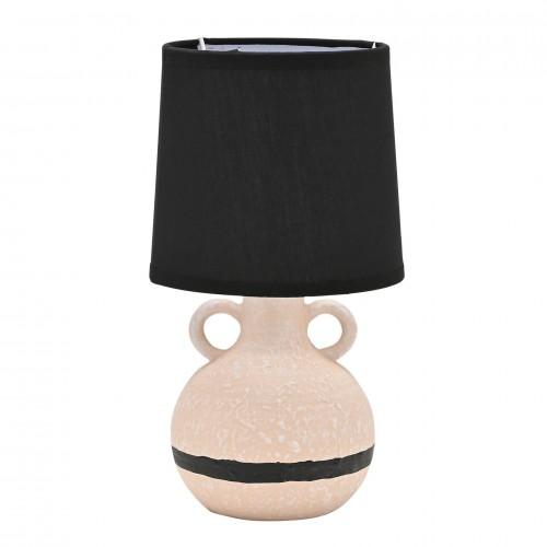 Hestia Natural & Black Vase Lamp - 28cm
