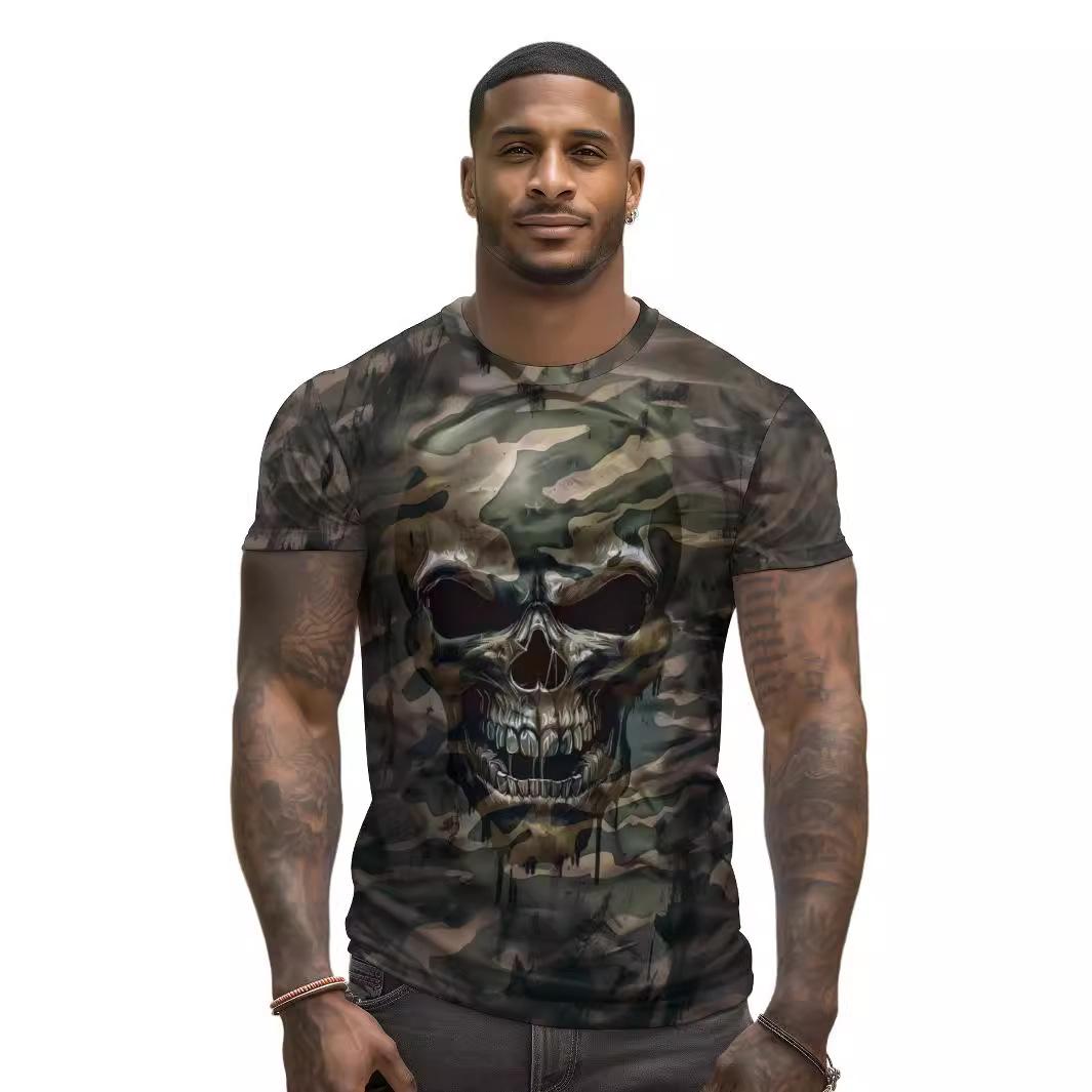 

Уличная футболка с 3D принтом, летняя мужская одежда с мультяшным узором, топы с круглым вырезом, повседневные футболки с короткими рукавами L