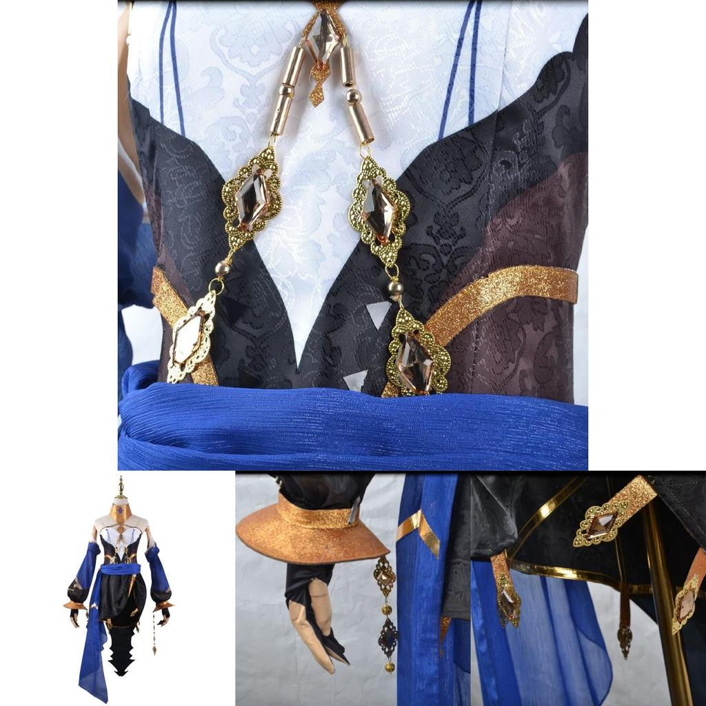 Gorgeous Genshin Impact Layla Cosplay Costume Wig Shoes For Adults Halloween Carnival Party