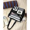 Fashion Backpack With Material And Arch Shaped Shoulder Straps