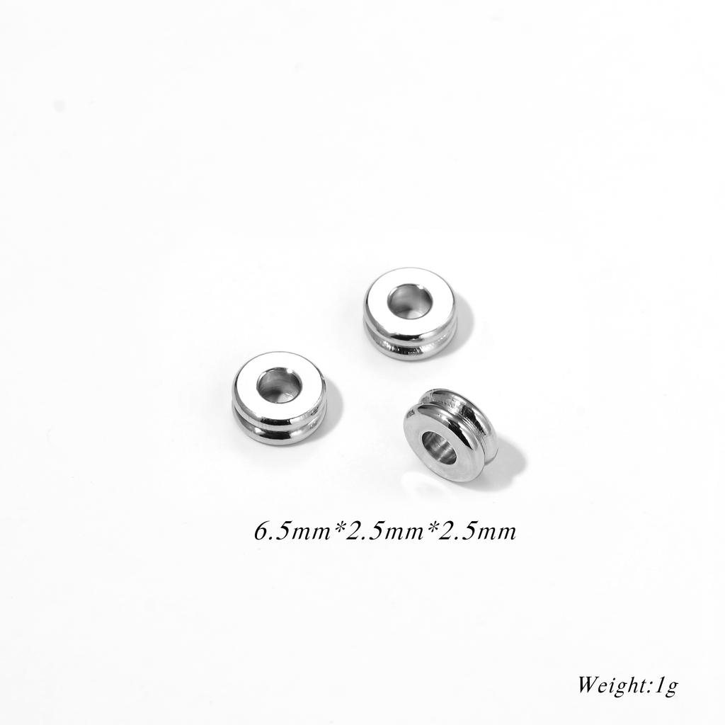 Wholesale 20pcs 2.5/3/4/5/6mm Stainless Steel Big Hole Loose Beads Spacer Beads for DIY Jewelry Making