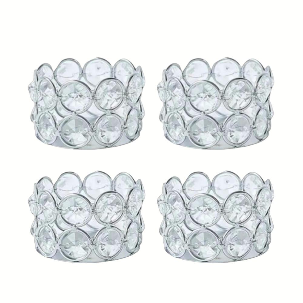 4 buc. Suporturi pentru lumânări din cristal auriu argintiu pentru casa, masă, dormitor, piesă centrală, nuntă, petrecere de familie, cadouri creative